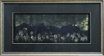 Grafika artystyczna na ścianę. Monotypia kolorowa sygnowana 13,0 x 35,0 cm - W PEŁNI  ROZKWITU V