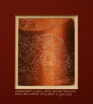 Grafika artystyczna na ścianę, Druk wypukły, kolor, sygnowana 10,0 x 12,0 cm - NIEDŹWIADEK Z CYKLU MAMA DZIECIOM 