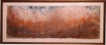 Grafika artystyczna na ścianę, Technika mieszana, kolor, sygnowana 40,0 x 100,0 cm - W MGLE JEJ WSPOMNIEŃ