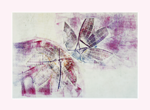 Grafika artystyczna na ścianę, Monotypia, kolor, sygnowana 67,5 x 98,0 cm - MOJE DWA ŚWIATY I