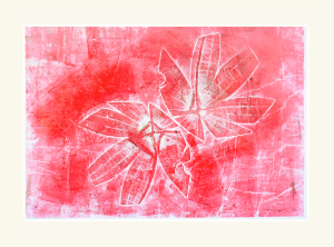 Grafika artystyczna na ścianę, Monotypia, kolor, sygnowana 67,5 x 98,0 cm - MOJE DWA ŚWIATY VI