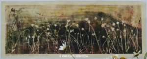 Grafika artystyczna na ścianę. Monotypia kolorowa, sygnowana 25,5 x 70,0 cm - PACHNĄCA ZIOŁAMI II