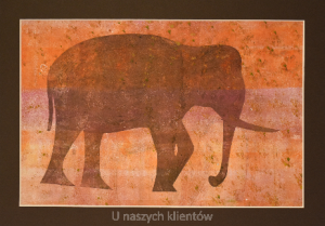 Grafika artystyczna na ścianę. Szablon kolorowy sygnowany 32,0 x 21,0 cm - SEN O AFRYCE 4