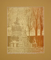 Grafika artystyczna na ścianę, Linoryt kolorowy, praca sygnowana, Hańczowa. Cerkiew p.w. Opieki Matki Bożej, Seria A 30/30, passe-partout miodowe.png