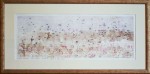 Grafika artystyczna na ścianę. Monotypia kolorowa sygnowana 18,5 x 50,0 cm - W PEŁNI  ROZKWITU