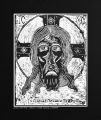 Grafika artystyczna na ścianę, Linoryt czarno-biały sygnowany 29,5 x 24,0 cm - Ikona Jezus Chrystus - całun, passe-partout czarne.png