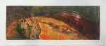 Grafika artystyczna na ścianę. Szablon kolorowy sygnowany 25,5 x 69,5 cm - ŁEMKOWSKA BAJKA, Seria A (1)