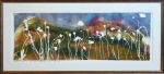 Grafika artystyczna na ścianę. Monotypia kolorowa, sygnowana 25,5 x 70,0 cm - PACHNĄCA ZIOŁAMI III 