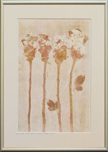 Grafika artystyczna na ścianę, Monotypia, kolor, sygnowana 27,5 x 44,0 cm - RÓŻA Z CYKLU KWIATOWE INSPIRACJE