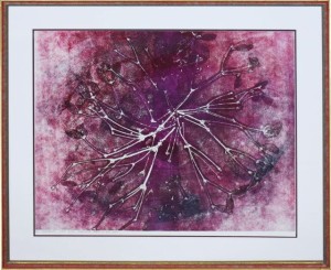 Grafika artystyczna na ścianę. Monotypia kolorowa sygnowana 46,0 x 57,0 cm - MÓJ WSZECHŚWIAT