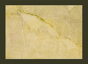 Grafika artystyczna na ścianę. Szablon kolorowy sygnowany 37,5 x 26,0 cm - SEN O AFRYCE 10