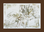 Grafika artystyczna na ścianę, Monotypia, kolor, sygnowana 67,5 x 98,0 cm - MOJE DWA ŚWIATY V