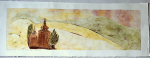Grafika artystyczna na ścianę. Szablon kolorowy sygnowany 25,5 x 69,5 cm - ŁEMKOWSKA BAJKA, Seria A (2)