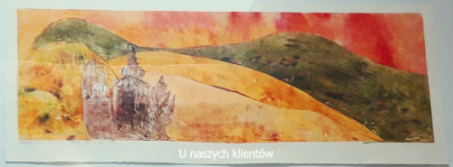 Grafika artystyczna na ścianę, Szablon  kolorowy, praca sygnowana, Łemkowska bajka, Seria A 2/8.png