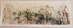 Grafika artystyczna na ścianę. Monotypia kolorowa, sygnowana 25,5 x 70,0 cm - PACHNĄCA ZIOŁAMI II