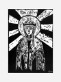 Grafika artystyczna na ścianę, Linoryt czarno-biały sygnowany 30,5 x 21,0 cm - Ikona Św. Paraskiewa, passe-partout białe.png